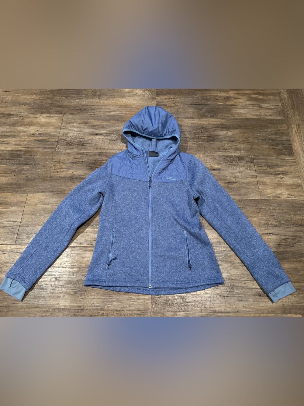 Kathmandu Atica 200 Blue Performance Outdoor  Hooded Full Zip Jacket Sz 16 EUC